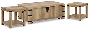 Calaboro Coffee Table with 2 End Tables, , large