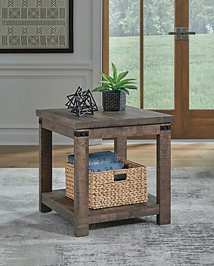 Hollum End Table, Rustic Brown, rollover