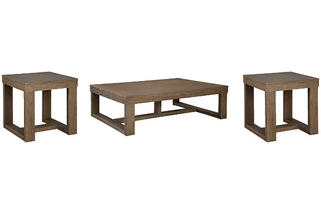 Cariton Coffee Table With 2 End Tables, Ashley Furniture End Tables Set Of 2