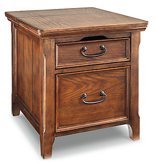 Woodboro Media End Table with Power Outlets, , large