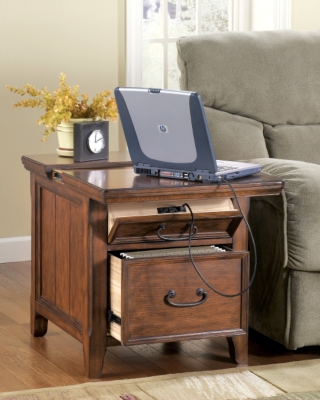 Picture of Woodboro Media End Table with Power Outlets
