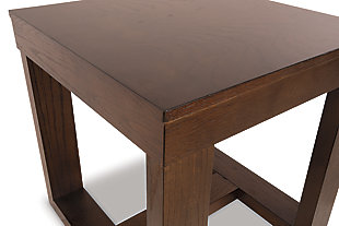 Drawing from the beauty of clean-lined mid-century design, the Watson square end table feels right at home in today’s modern spaces. Oil-rubbed distressing on the decadent finish adds a layer of beauty and character.Hand-finished | Made of veneers, wood and engineered wood | Assembly required