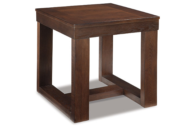 Drawing from the beauty of clean-lined mid-century design, the Watson square end table feels right at home in today’s modern spaces. Oil-rubbed distressing on the decadent finish adds a layer of beauty and character.Hand-finished | Made of veneers, wood and engineered wood | Assembly required