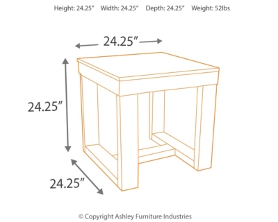 Watson End Table, Dark Brown, large