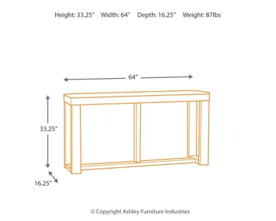 Watson Sofa/Console Table, Dark Brown, large