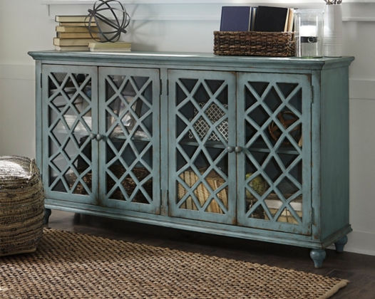 Picture of ANTIQUE TEAL CONSOLE
