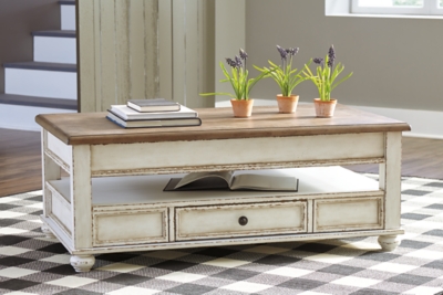 Ashley furniture farmhouse store coffee table