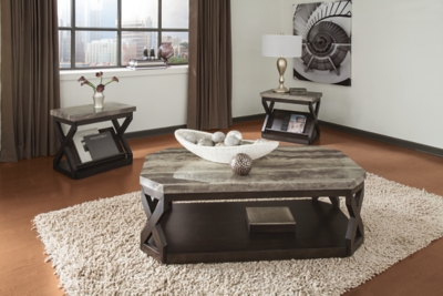 Radilyn Faux Marble Table Set Of 3 Ashley Furniture Homestore