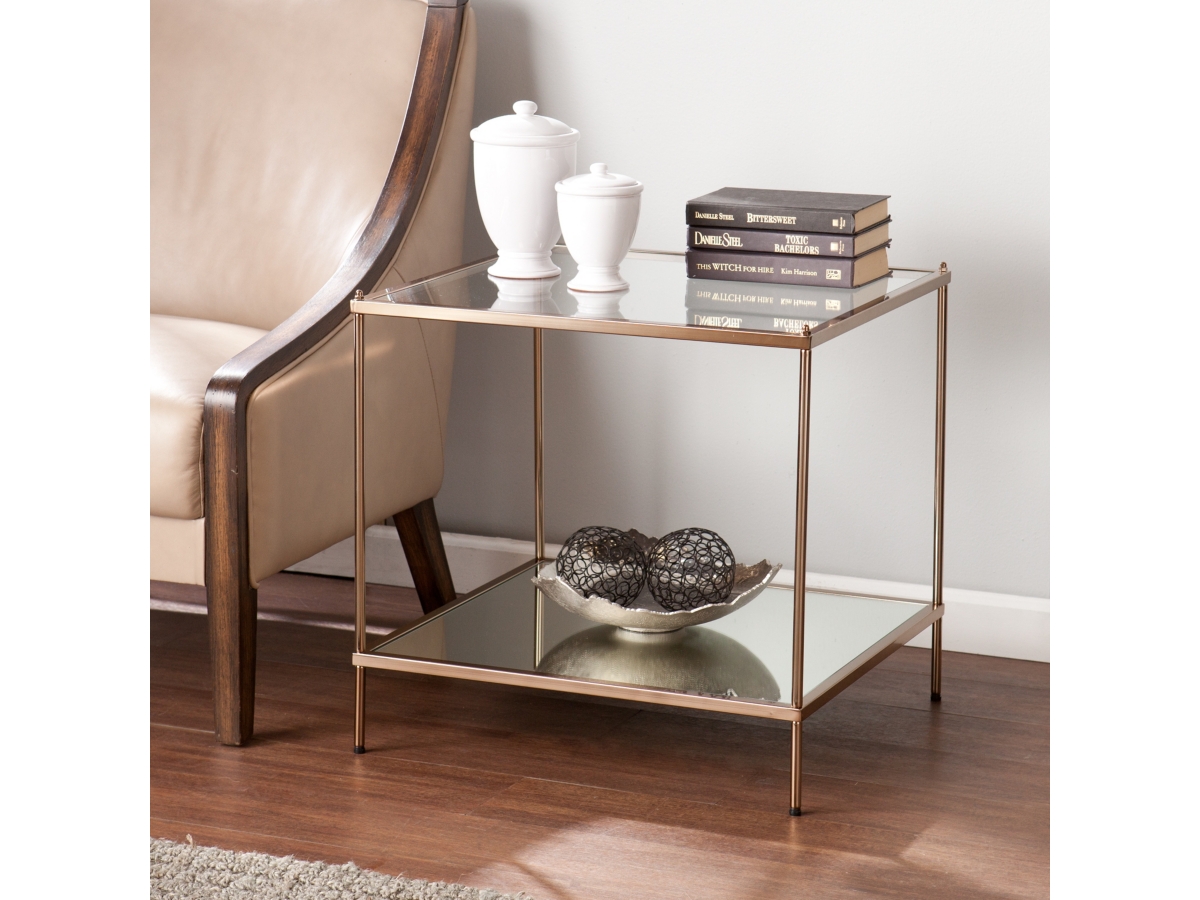Southern Enterprises Furniture Glass End Table Ashley