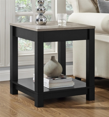 Square Kadin End Table, Black, large