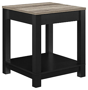 Square Kadin End Table, Black, large
