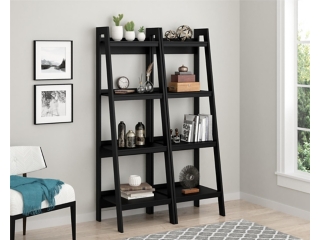 DHP Ladder Lehigh 4 Shelf Bookcase Bundle