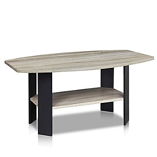 Oak Grey Finish Simple Design Coffee Table, , rollover