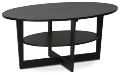 Walnut Finish Jaya Oval Coffee Table | Ashley Furniture HomeStore