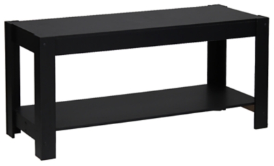 Black Parsons Entertainment Center Tv Stand Coffee Table Ashley Furniture Homestore