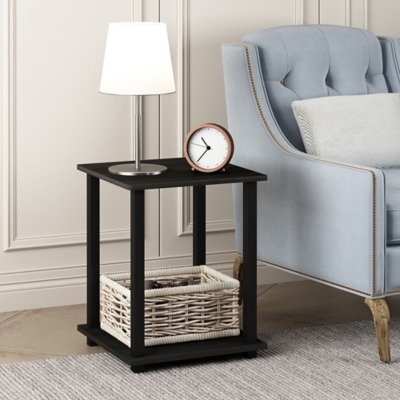 Espresso Finish Simplistic End Table (Set of Two), , rollover