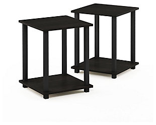 Espresso Finish Simplistic End Table (Set of Two), , large