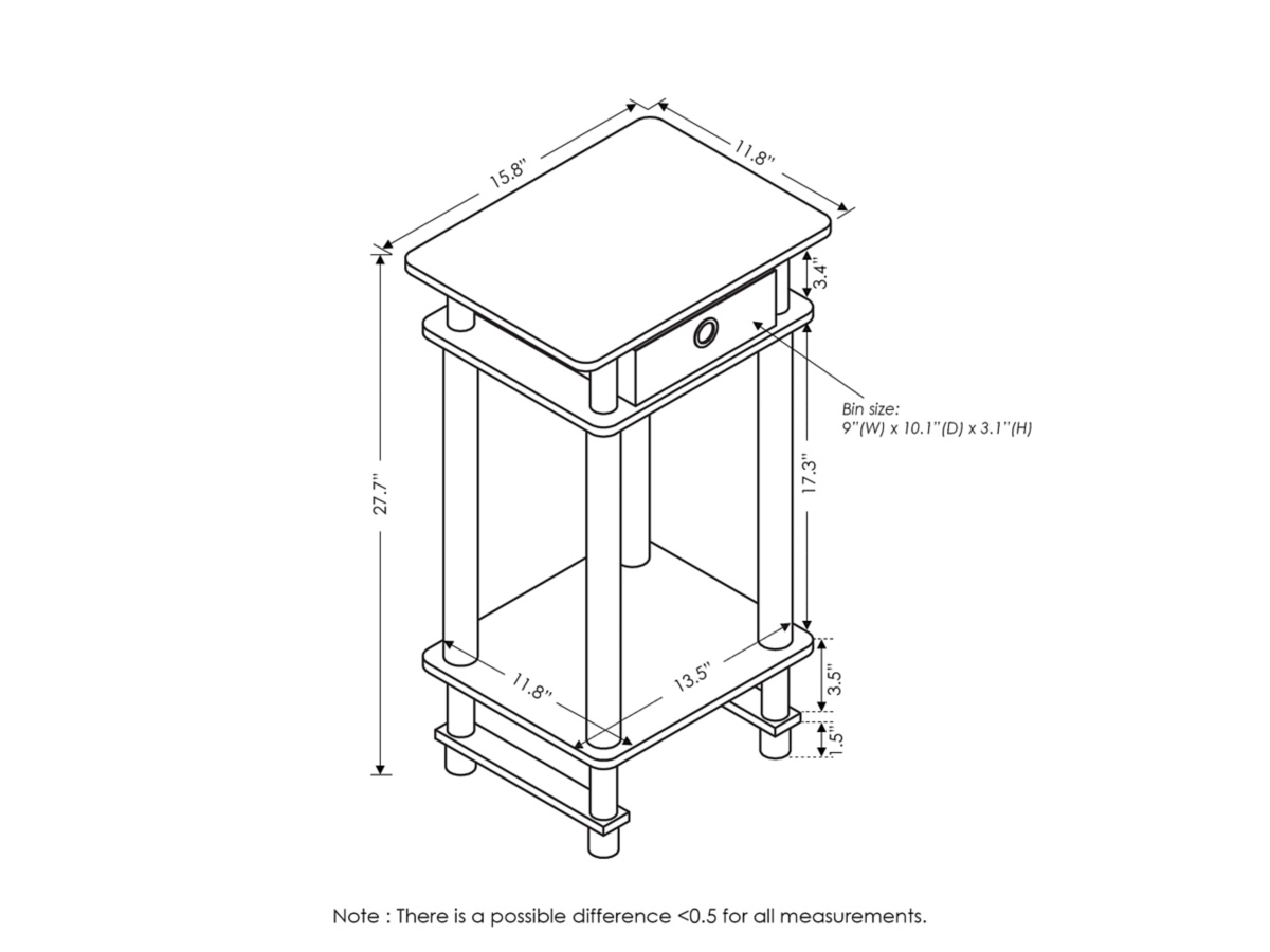 Turn-N-Tube Tall End Table | Ashley Turn-N-Tube Tall End Table | Ashley