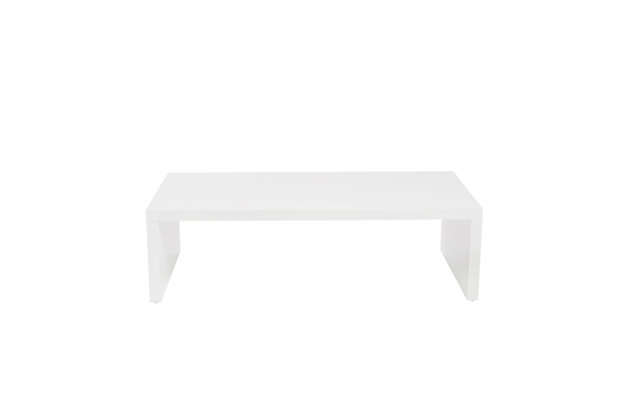 Form and function in perfect harmony. This coffee table is made of a unique, lightweight wooden honeycomb material giving you the durability you require along with an easy approach to re-arranging a room to suit the function.Made of engineered wood, veneer and metal | White lacquer finish | Sturdy construction with metal rod inside each leg | Easy to clean | Assembly required