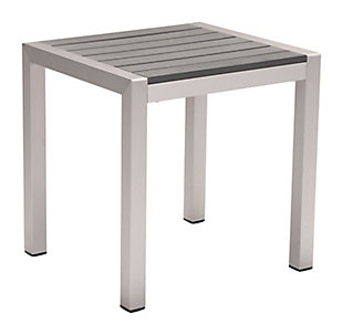 ZUO Modern Cosmopolitan Side Table Brushed Aluminum, , large