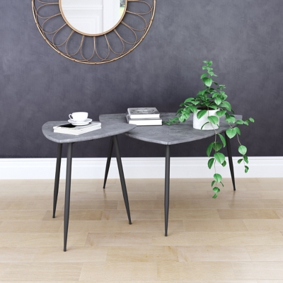 Zuo Modern Normandy Accent Table Set, Gray, large