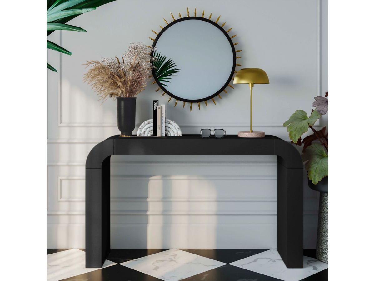 速達発送★TOV Furniture★Humpコンソールテーブル White/Black Hump Console Table – TOV Furniture