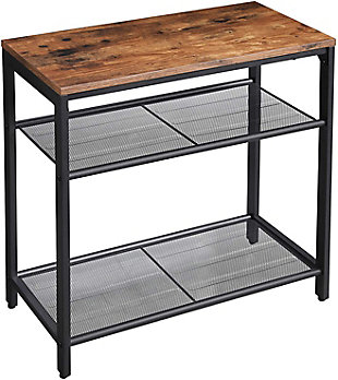VASAGLE Indestic 3-Tier Side Table with Mesh Shelves, , large