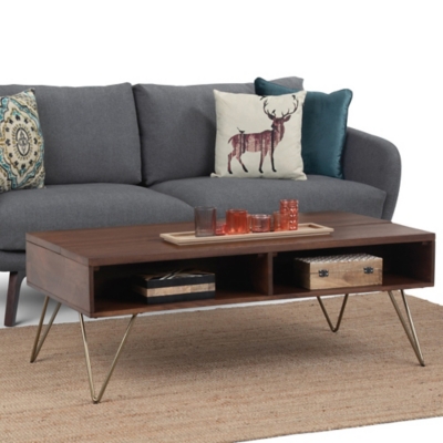 Simpli Home Contemporary Lift Top Coffee Table, Umber Brown, large