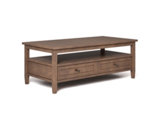 Shaker Solid Wood 48" Rustic Coffee Table