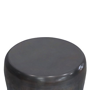 Add a distinctive finishing touch to your favorite seating space with the Garvy side table, handcrafted from metal. Showcasing a drum silhouette, this table's clean lines add visual appeal to your decor. Play up its versatility by placing it in your living room, den or bedroom.Dimensions: 20" W x 20" D x 22" H | Handcrafted with care using premium solid metal | Hand finished in an antique copper | Multipurpose table can be used as an end table or side table. Looks great in your living room, great room, condo, bedroom or office | Industrial design features popular drum shape | Fully assembled | We believe in creating excellent, high quality products made from the finest materials at an affordable price. Every one of our products come with a 1-year warranty and easy returns if you are not satisfied.