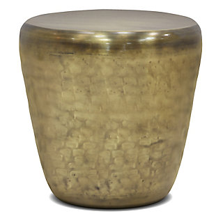 Garvy Metal Accent Side Table, Antique Gold, large