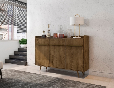 Manhattan Comfort Bradley Buffet Stand Rustic Brown, Rustic Brown, rollover