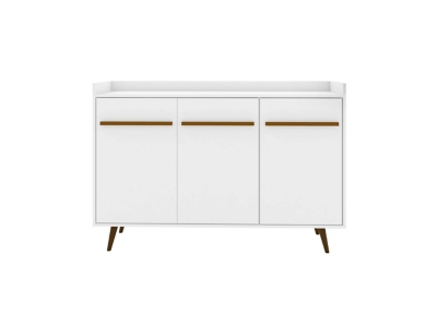 Manhattan Comfort Bradley Buffet Stand White, White, large