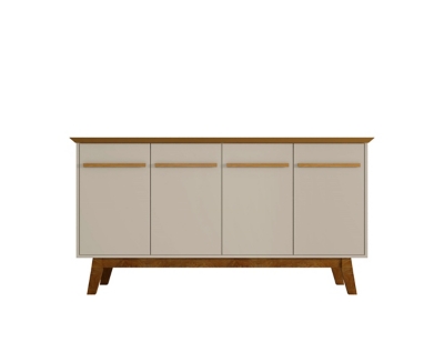 Manhattan Comfort Yonkers Sideboard in Off White and Cinnamon, Off White/Cinnamon, large