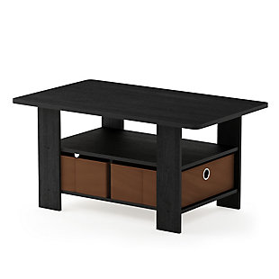 Andrey Coffee Table with Bin Drawer, Americano/Medium Brown, rollover