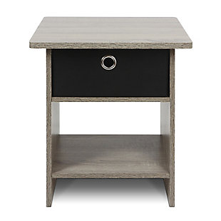 Sofa-side style starts with this essential end table. Just set it in your seating ensemble to tie it all together, and then add a sleek silver lamp to make the space shine. A simple attitude towards lifestyle is reflected directly on the design, creating a trend of simply nature. This storage end table is easy assembly with step by step instruction. Care instructions: wipe clean with clean damped cloth. Avoid using harsh chemicals. Pictures are for illustration purpose. All decor items are not included in this offer.Compact stylish design: 2 petite size end tables with storage bin and shelf, suitable for small spaces | Quality material: high quality medium density composite wood and non-woven fabric. | Added safety feature: rounded corner reduces the risk of injury | Furinno fits: fits in your space, fits on your budget | Product dimension: 15.5(w)x15.5(d)x17.8(h) inches. Tabletop holds up to 15 lbs