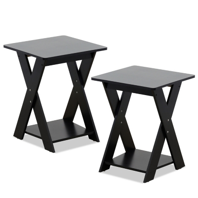 Modern Criss-Crossed End Table, Set of 2, , large