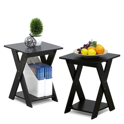 Modern Criss-Crossed End Table, Set of 2, , rollover