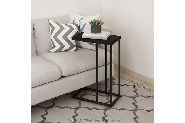 Camnus Modern Living Series comprises of coffee table, end table, side table, and etc. The contemporary design showcases simplicity and elegance. Camnus Series features a sleek combination of wood and metal. The series offers various refreshing colors such as Americano, French Oak Grey and more. You can never go wrong with these vibrant colors as they blends perfectly well with most home settings. All of the furniture in the series are made of high quality particle board and premium quality metal tested for strength and durability. The assembly is very simple, all the hardware and illustrated instruction manual are provided. Wipe clean with clean damped cloth and avoid any harsh chemicals to avoid damaging the finish of the product. Pictures are for illustration purpose. All decor items are not included in this offer.Manufactured from high quality particle board, pvc cover and powder coated metal tubes. | Simple stylish design, functional and suitable for any room. | Fits in your space, fits on your budget. | Sturdy on flat surface. | Assembly made easy with clear step by step manual instructions. Visual added in assembly instructions to help with better understanding. | Product dimensions: 17.72 (w) x 24.80 (h) x 9.84 (d) inches.