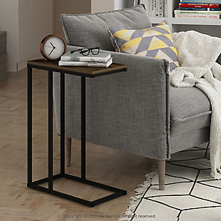 Camnus Modern Living Series comprises of coffee table, end table, side table, and etc. The contemporary design showcases simplicity and elegance. Camnus Series features a sleek combination of wood and metal. The series offers various refreshing colors such as Americano, French Oak Grey and more. You can never go wrong with these vibrant colors as they blends perfectly well with most home settings. All of the furniture in the series are made of high quality particle board and premium quality metal tested for strength and durability. The assembly is very simple, all the hardware and illustrated instruction manual are provided. Wipe clean with clean damped cloth and avoid any harsh chemicals to avoid damaging the finish of the product. Pictures are for illustration purpose. All decor items are not included in this offer.Manufactured from high quality particle board, pvc cover and powder coated metal tubes. | Simple stylish design, functional and suitable for any room. | Fits in your space, fits on your budget.fits in your space, fits on your budget. | Sturdy on flat surface. | Assembly made easy with clear step by step manual instructions. Visual added in assembly instructions to help with better understanding. | Product dimensions: 17.72 (w) x 24.80 (h) x 9.84 (d) inches.