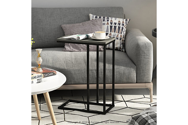 Camnus Modern Living Series comprises of coffee table, end table, side table, and etc. The contemporary design showcases simplicity and elegance. Camnus Series features a sleek combination of wood and metal. The series offers various refreshing colors such as Americano, French Oak Grey and more. You can never go wrong with these vibrant colors as they blends perfectly well with most home settings. All of the furniture in the series are made of high quality particle board and premium quality metal tested for strength and durability. The assembly is very simple, all the hardware and illustrated instruction manual are provided. Wipe clean with clean damped cloth and avoid any harsh chemicals to avoid damaging the finish of the product. Pictures are for illustration purpose. All decor items are not included in this offer.Manufactured from high quality particle board, pvc cover and powder coated metal tubes. | Simple stylish design, functional and suitable for any room. | Fits in your space, fits on your budget.fits in your space, fits on your budget. | Sturdy on flat surface. | Assembly made easy with clear step by step manual instructions. Visual added in assembly instructions to help with better understanding. | Product dimensions: 17.72 (w) x 24.80 (h) x 9.84 (d) inches.
