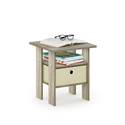 Andrey Andrey End Table  with Bin Drawer, Sonoma Oak/Ivory, large