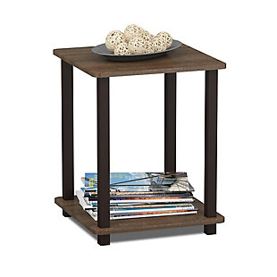Furinno Simplistic End Table (Set of Two), Walnut/Brown, rollover