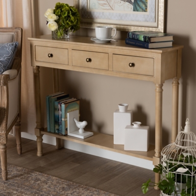 Calvin Entryway Console Table, Brown