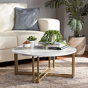 Maeve Gold Finished Metal Coffee Table, , rollover