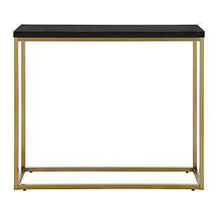 Teresa High Gloss Console Table, Black/Gold, rollover