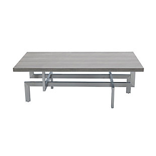 Illusion Coffee Table with Brushed Stainless Steel Base, , large