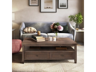 Warm Shaker Rectangle Rustic Coffee Table