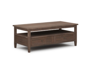 Warm Shaker Rectangle Rustic Coffee Table