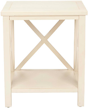 Safavieh Candace End Table, White, large